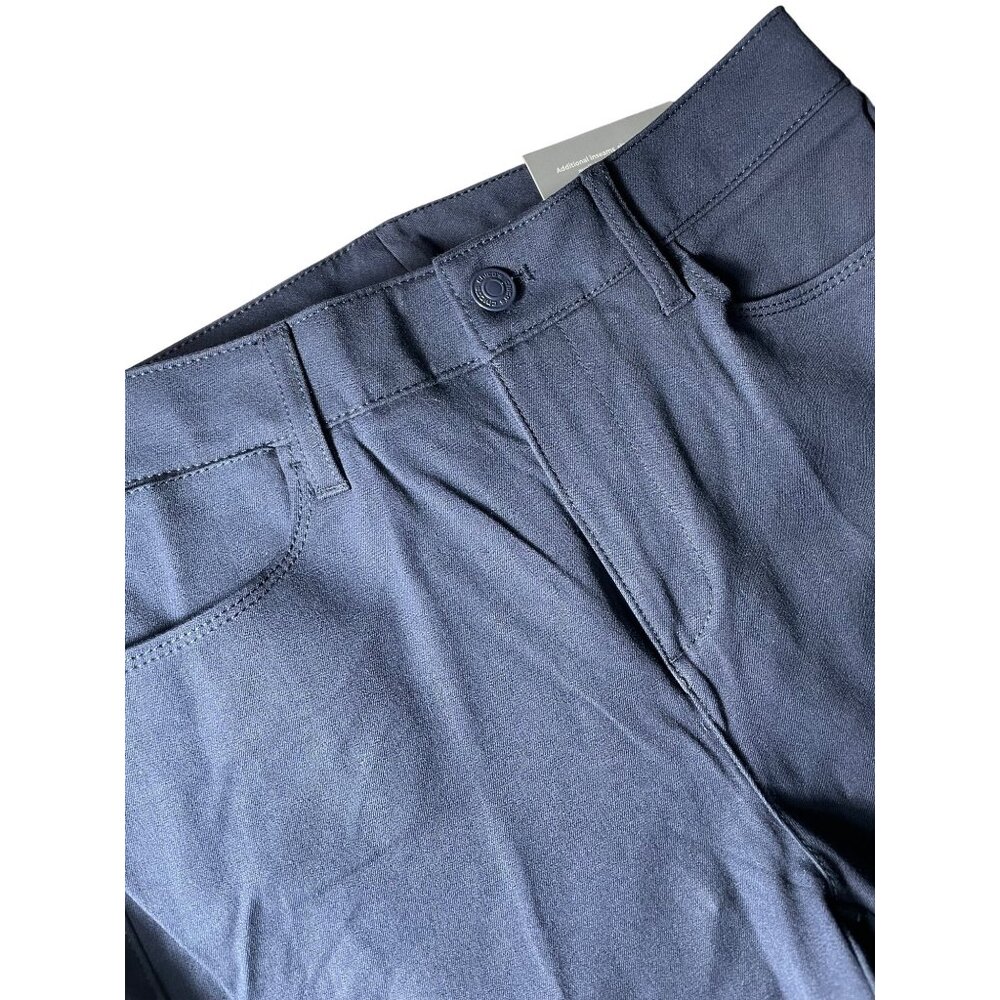 Chico's Women's Size 4R Navy Blue Flex Waistband High Rise Trouser Pants - Picture 3 of 7